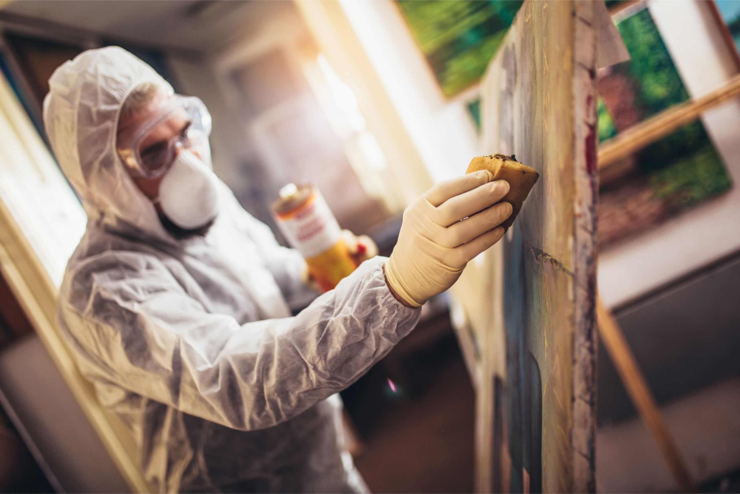 Chemical Management Single Man In Protective Wear